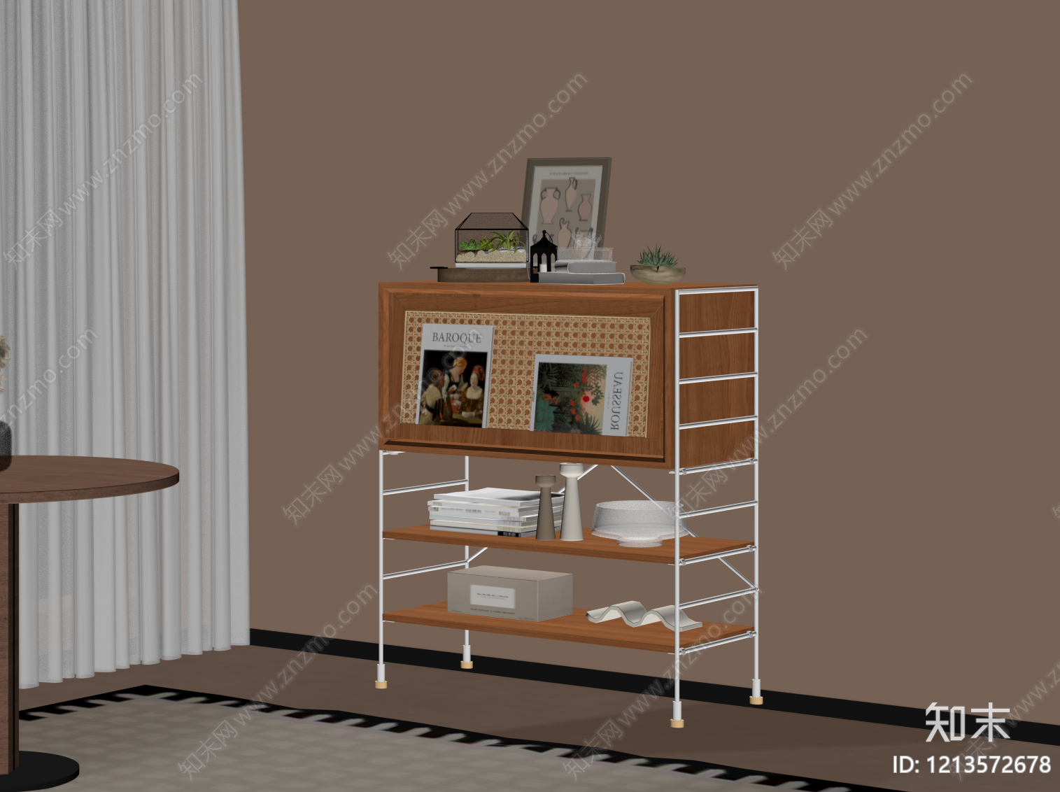 现代餐边柜SU模型下载【ID:1213572678】