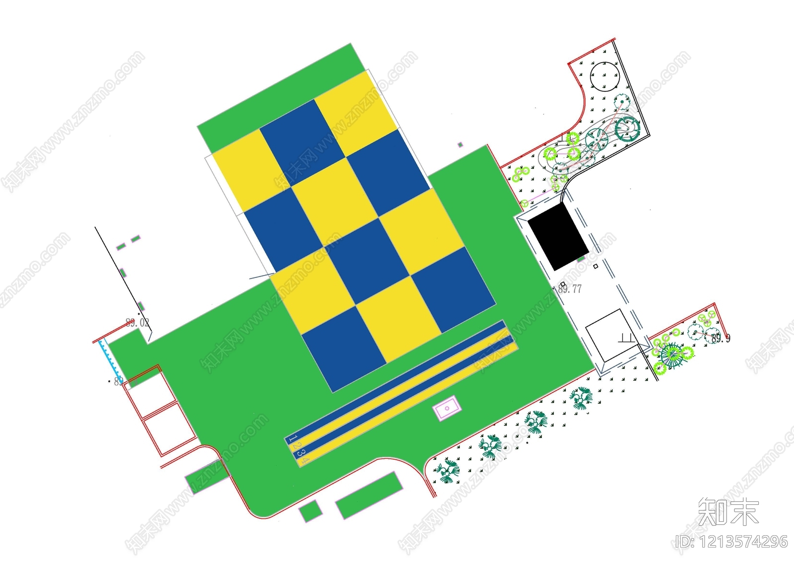 现代幼儿园施工图下载【ID:1213574296】
