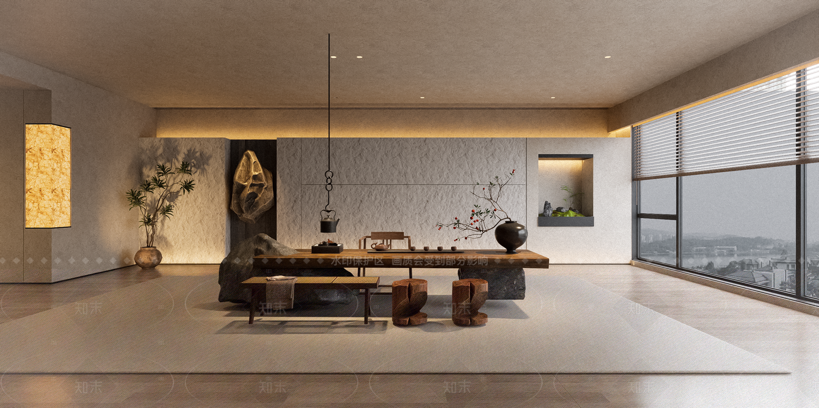 中古茶室SU模型下载【ID:1213575443】