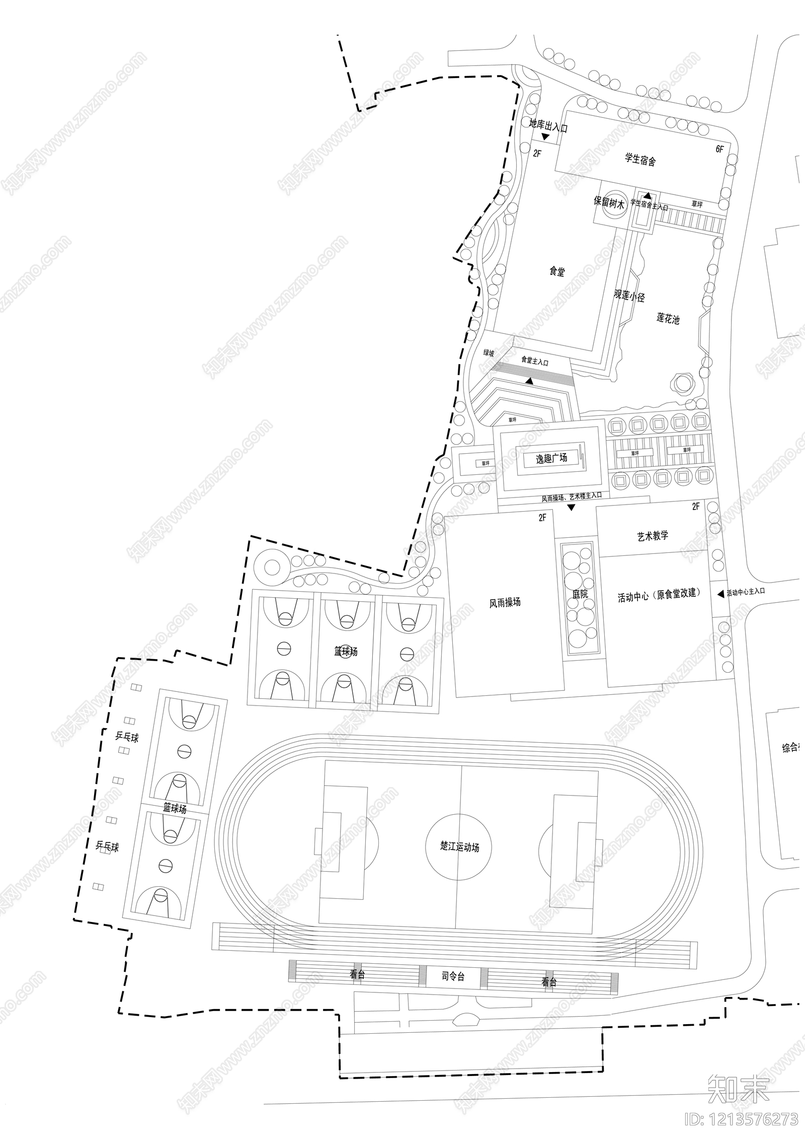 现代学校建筑施工图下载【ID:1213576273】