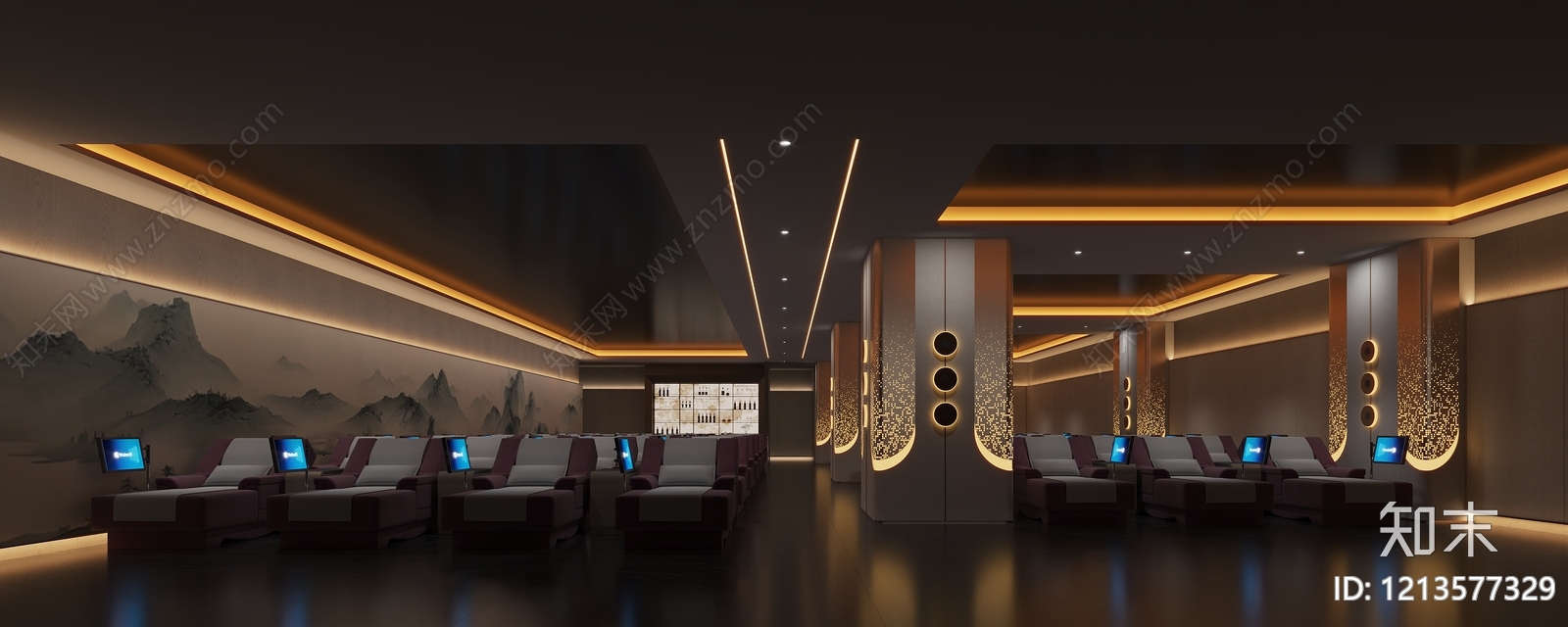 新中式足浴店3D模型下载【ID:1213577329】