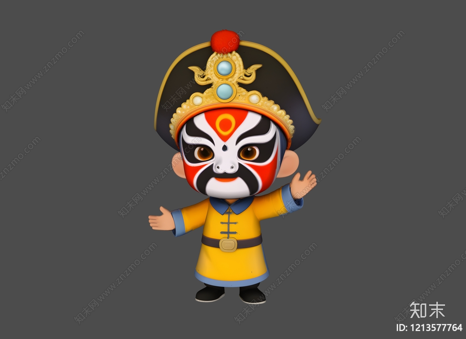新中式虚拟人物SU模型下载【ID:1213577764】