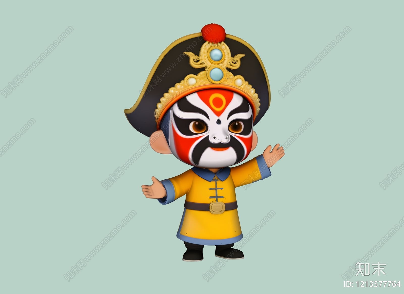 新中式虚拟人物SU模型下载【ID:1213577764】