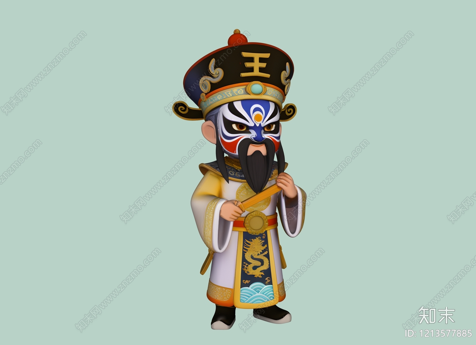 新中式虚拟人物SU模型下载【ID:1213577885】