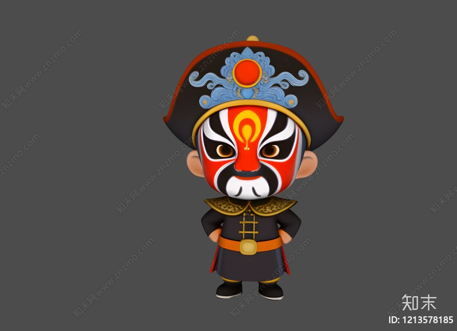 新中式虚拟人物SU模型下载【ID:1213578185】