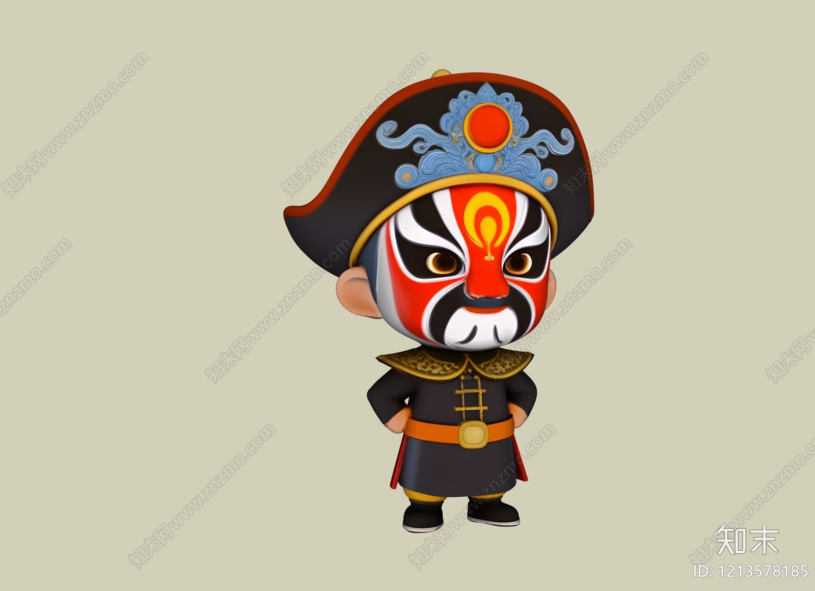 新中式虚拟人物SU模型下载【ID:1213578185】