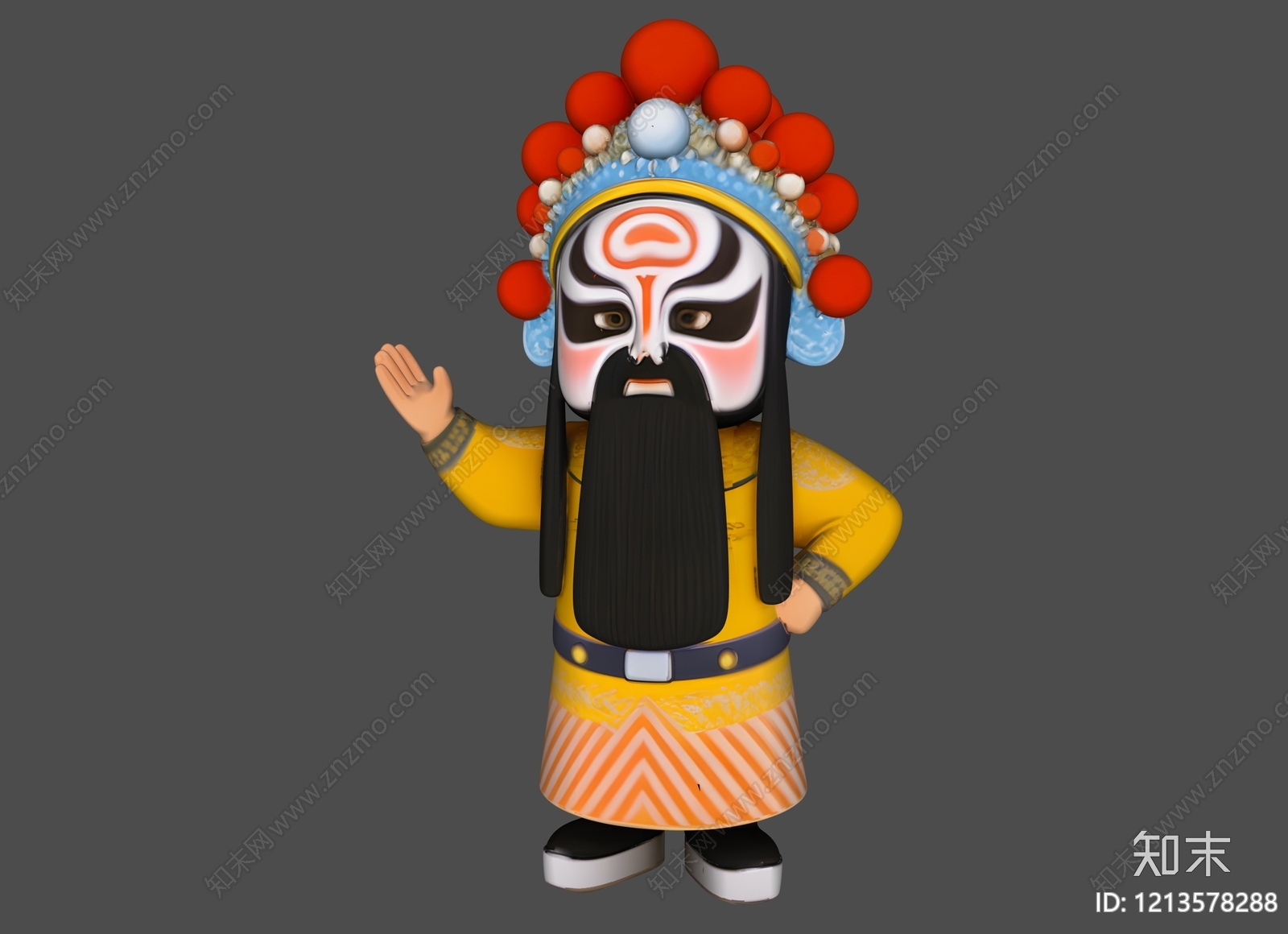 新中式虚拟人物SU模型下载【ID:1213578288】