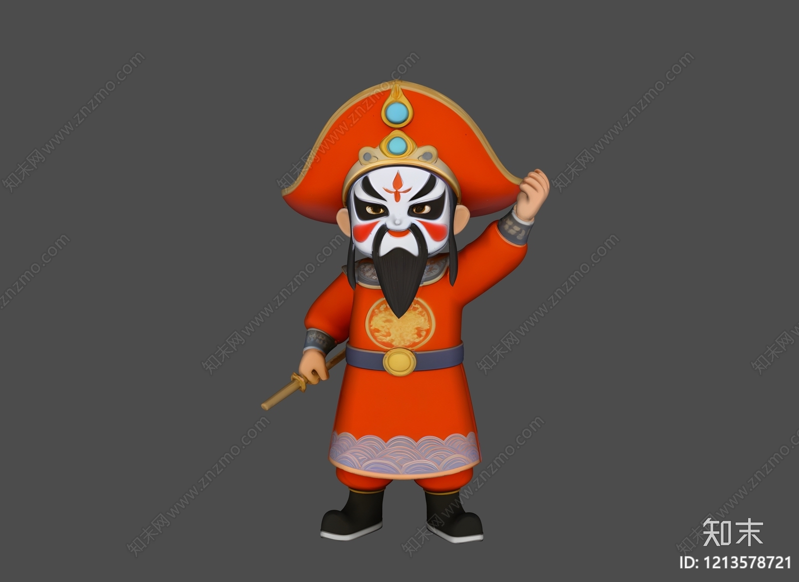 新中式虚拟人物SU模型下载【ID:1213578721】