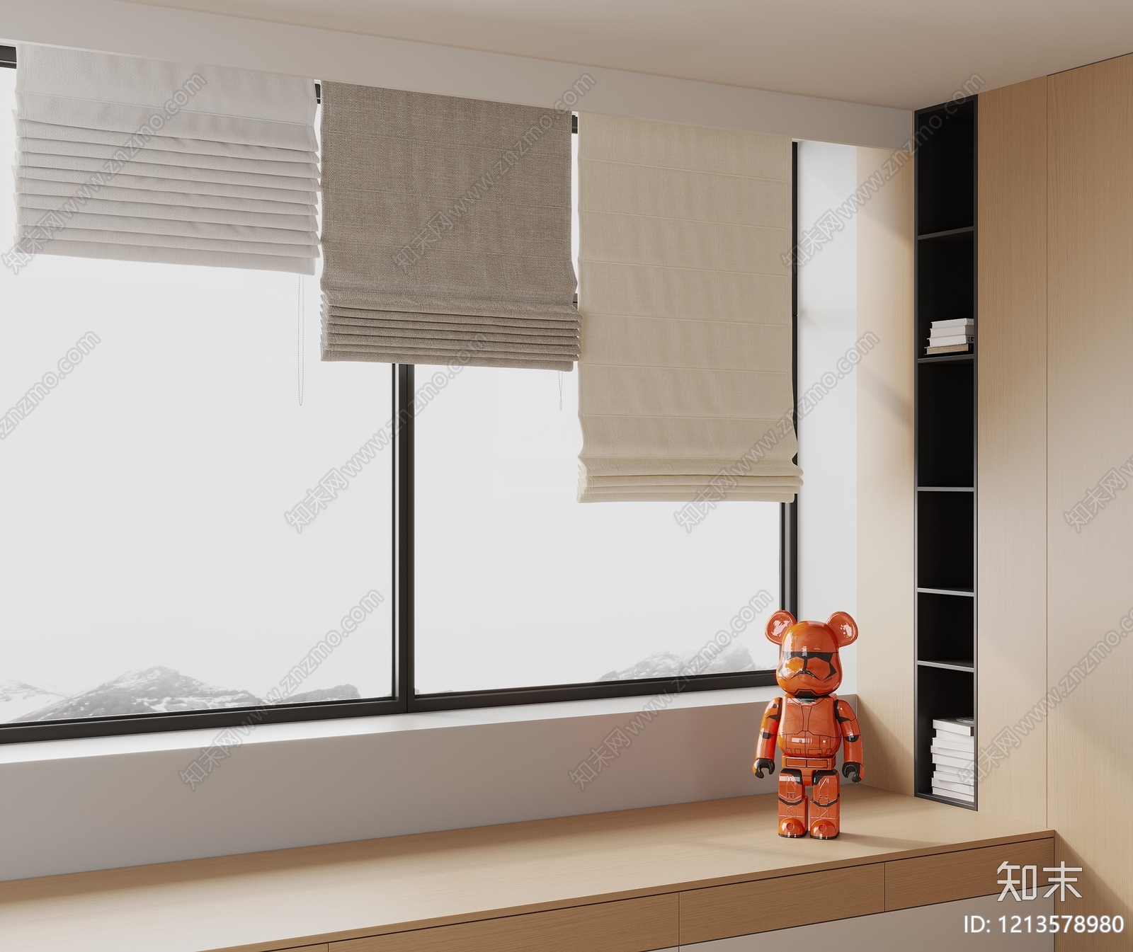 现代简约百叶帘3D模型下载【ID:1213578980】