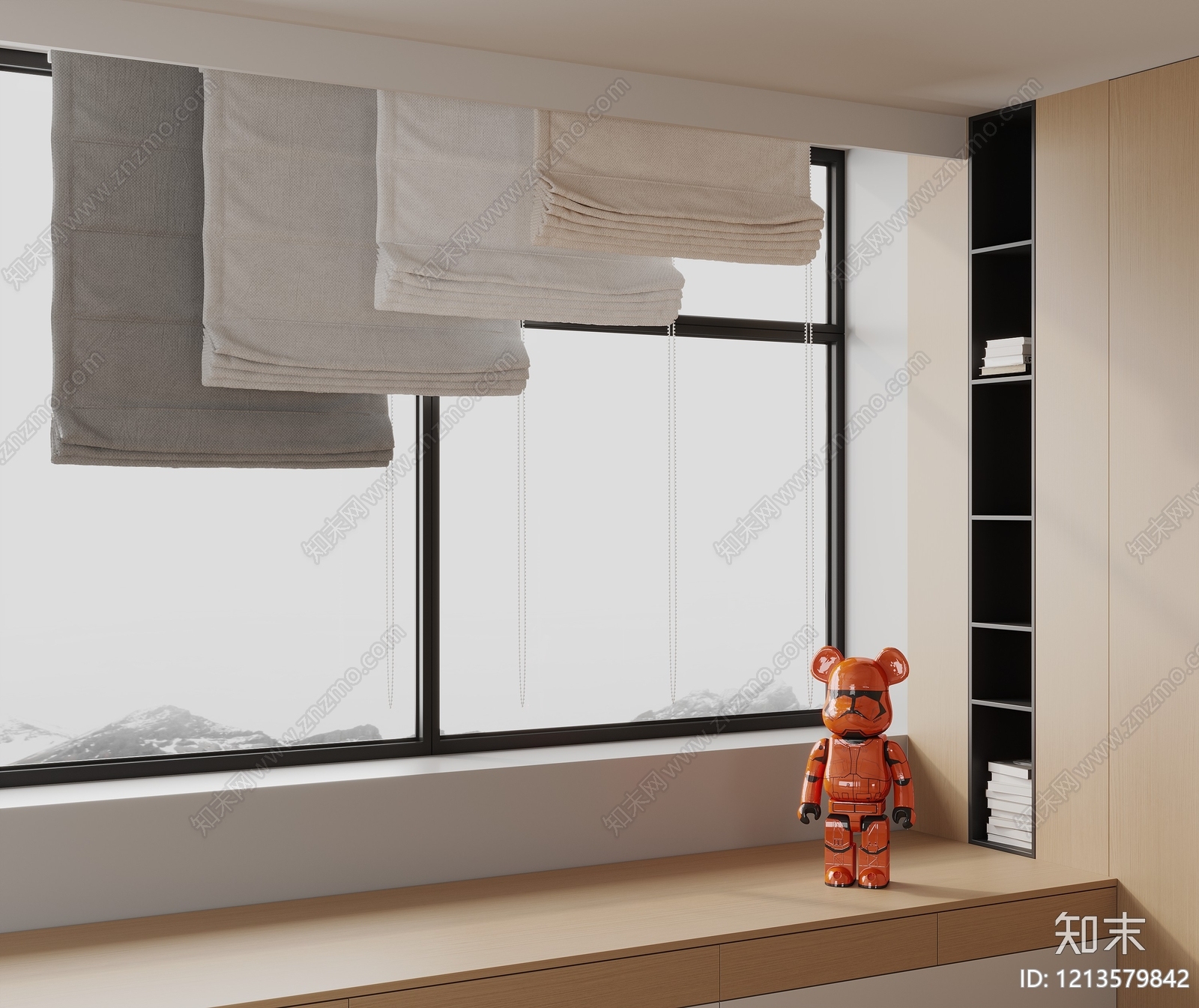 现代简约卷帘3D模型下载【ID:1213579842】