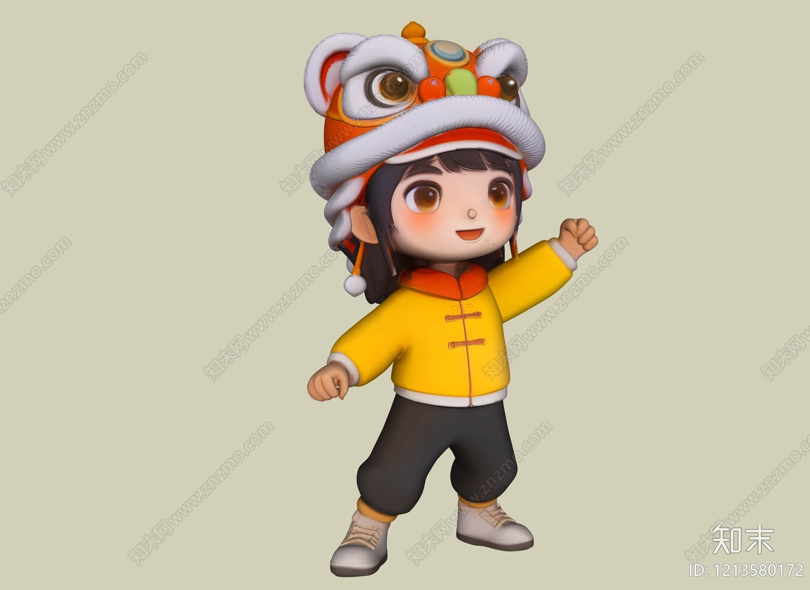新中式虚拟人物SU模型下载【ID:1213580172】