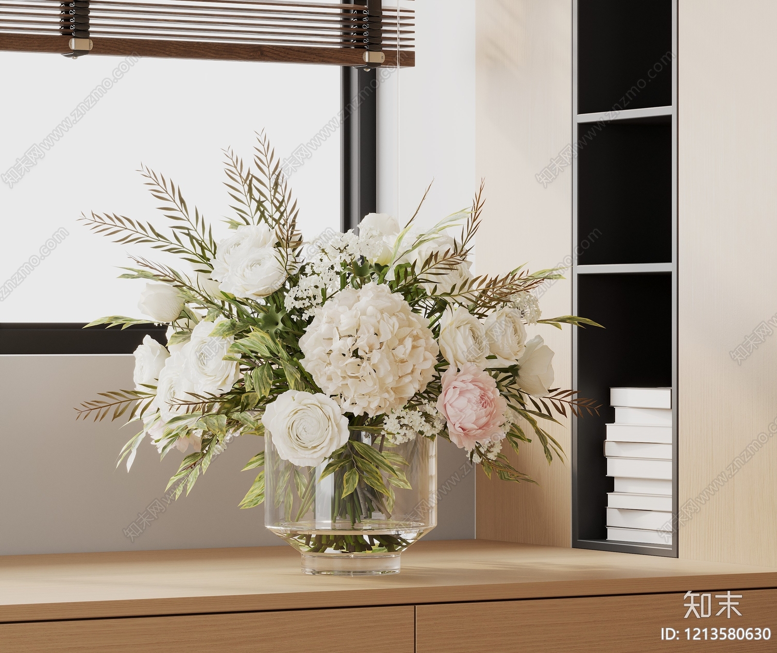 奶油风花艺3D模型下载【ID:1213580630】