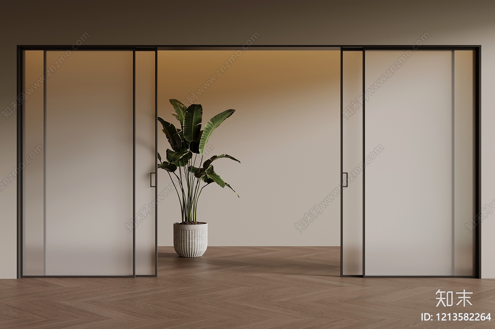 极简推拉门3D模型下载【ID:1213582264】
