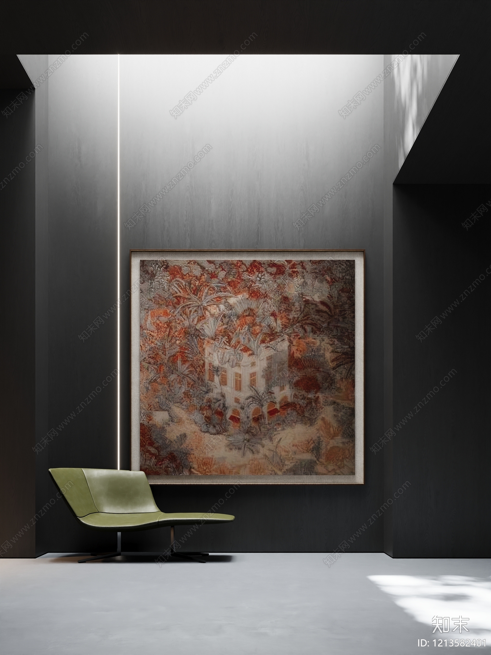 极简挂画3D模型下载【ID:1213582401】
