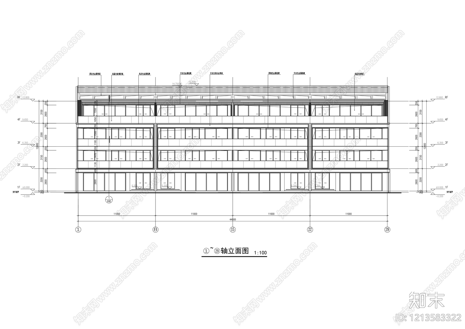 多层住宅cad施工图下载【ID:1213583322】