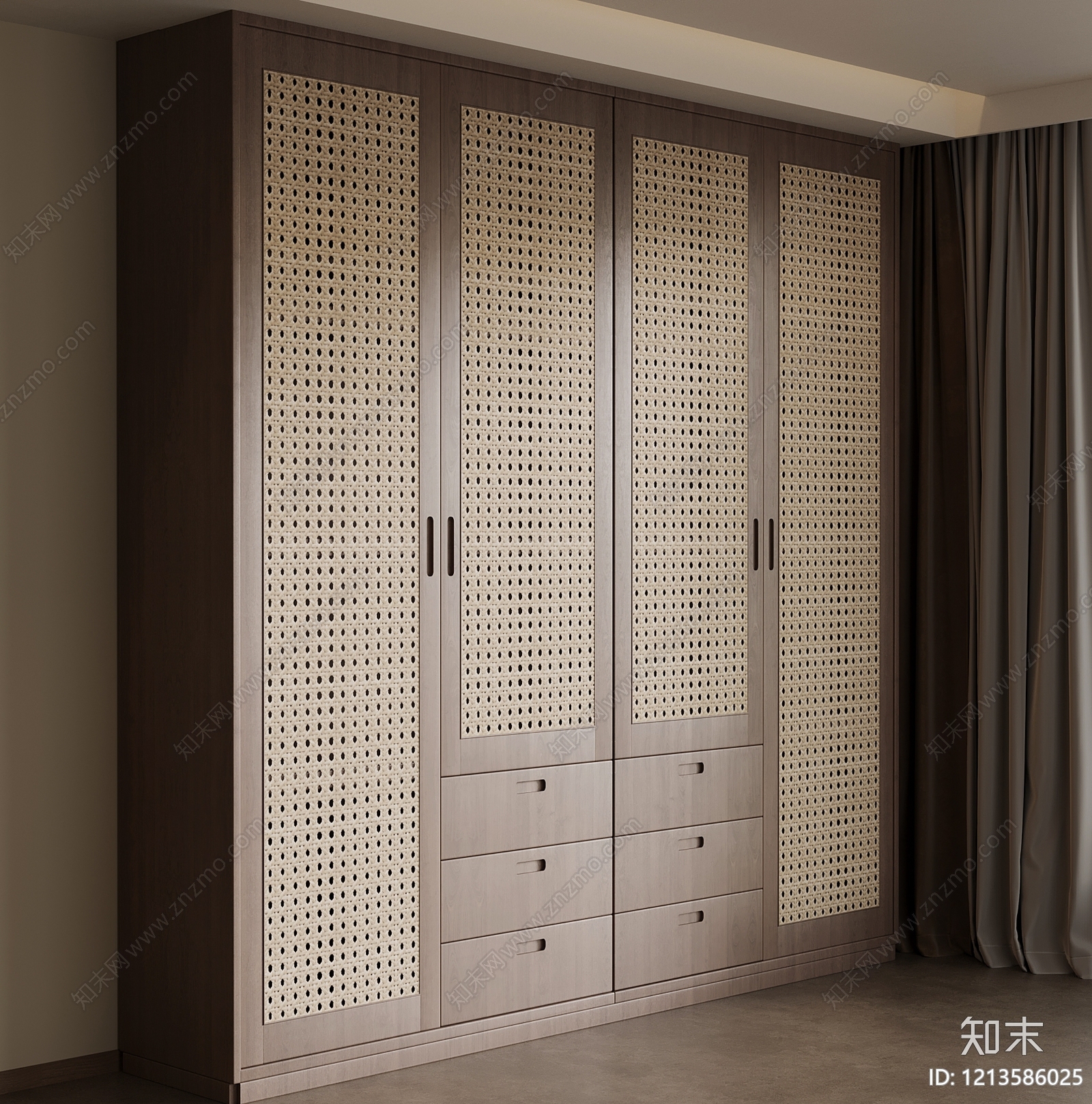 现代简约衣柜3D模型下载【ID:1213586025】