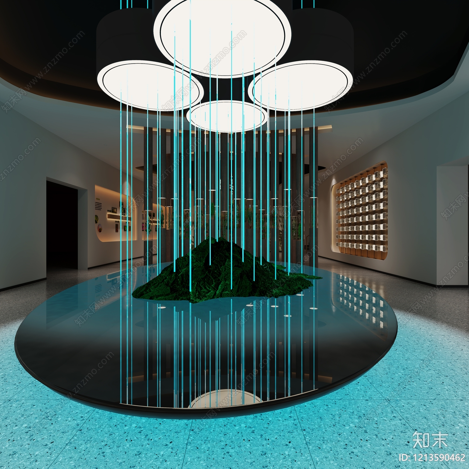 现代简约农业展厅3D模型下载【ID:1213590462】