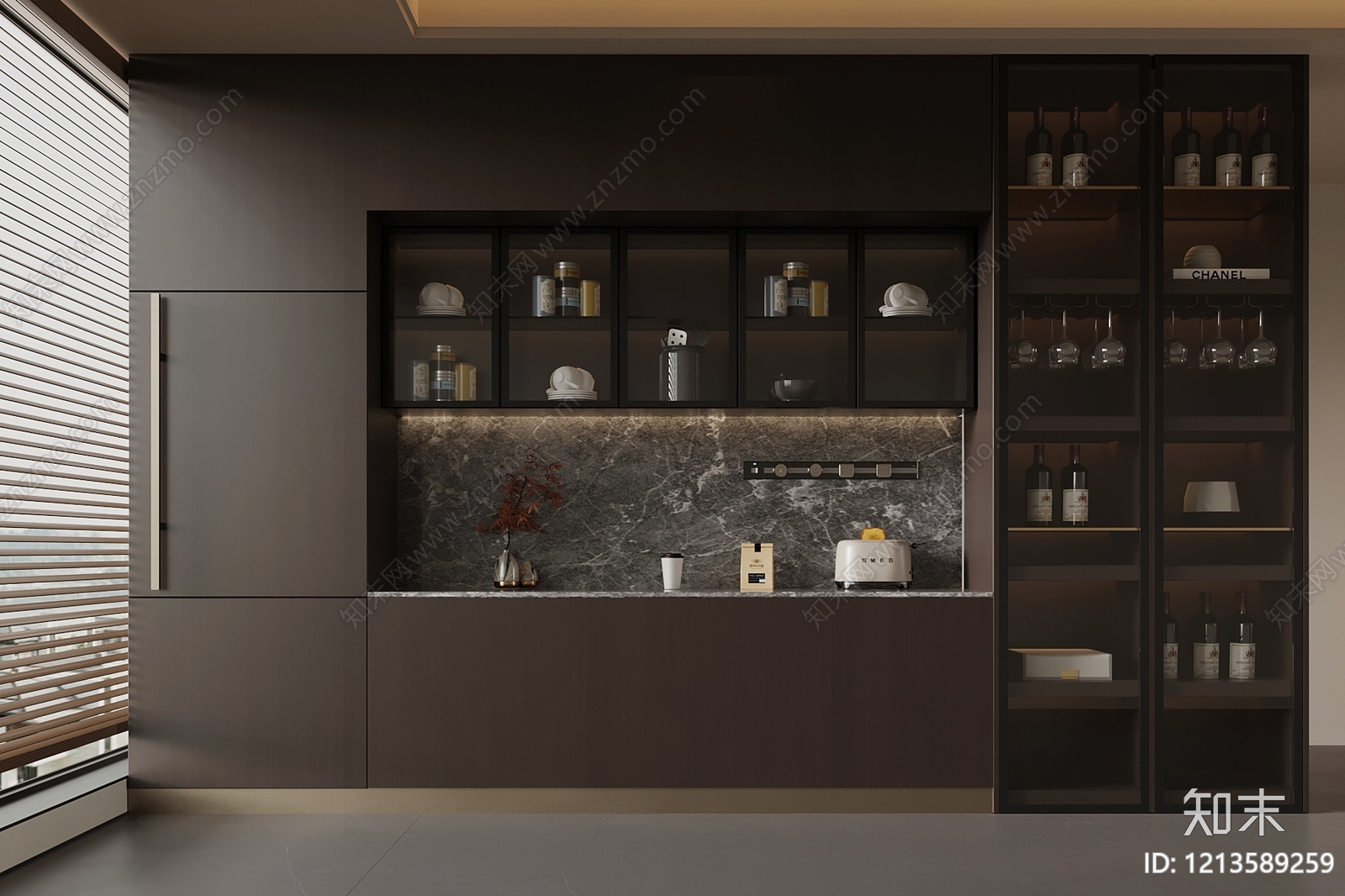 现代酒柜SU模型下载【ID:1213589259】