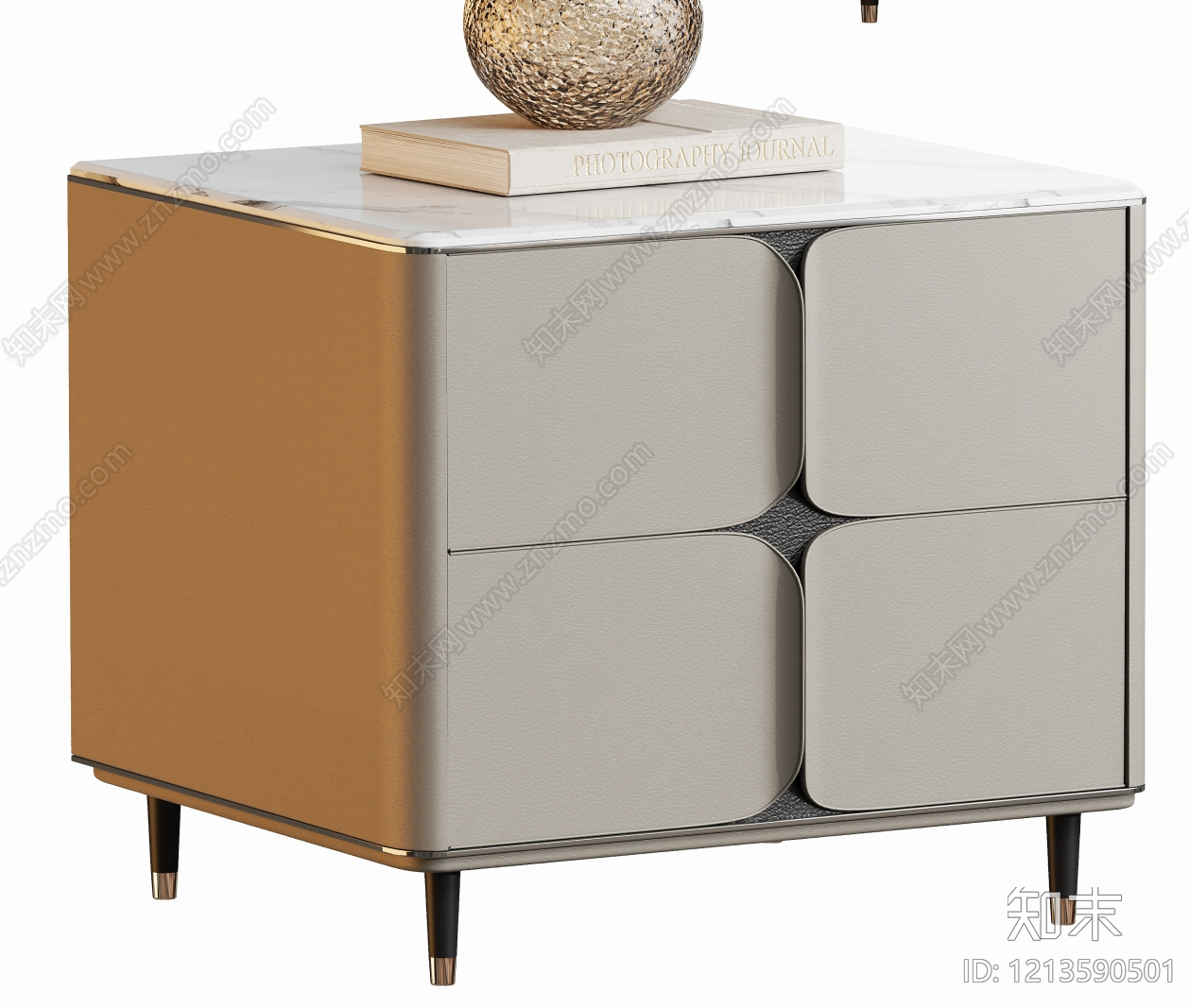 意式轻奢沙发凳3D模型下载【ID:1213590501】