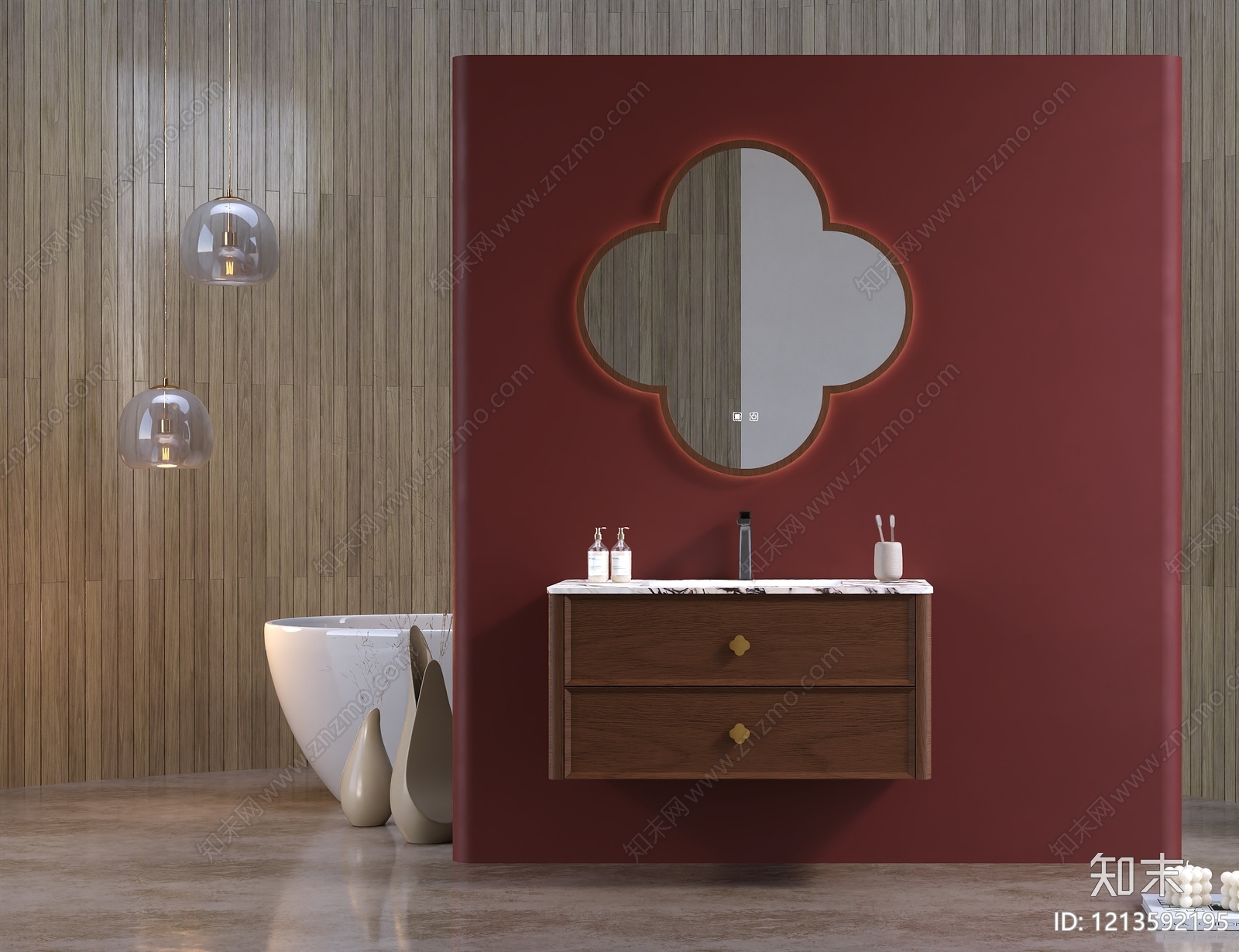 新中式卫生间3D模型下载【ID:1213592195】