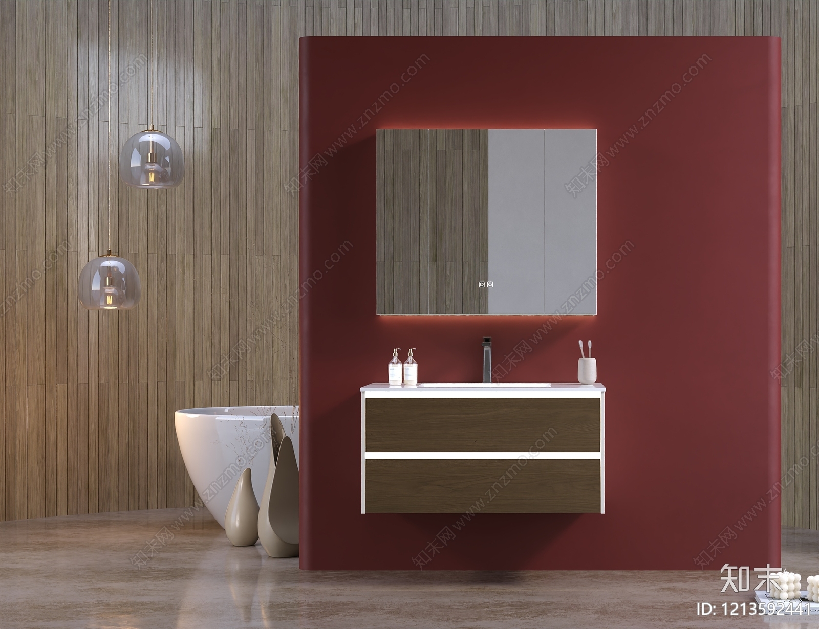 现代简约卫生间3D模型下载【ID:1213592441】