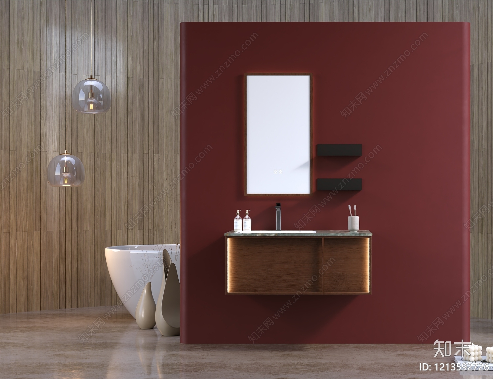 现代简约卫生间3D模型下载【ID:1213592726】