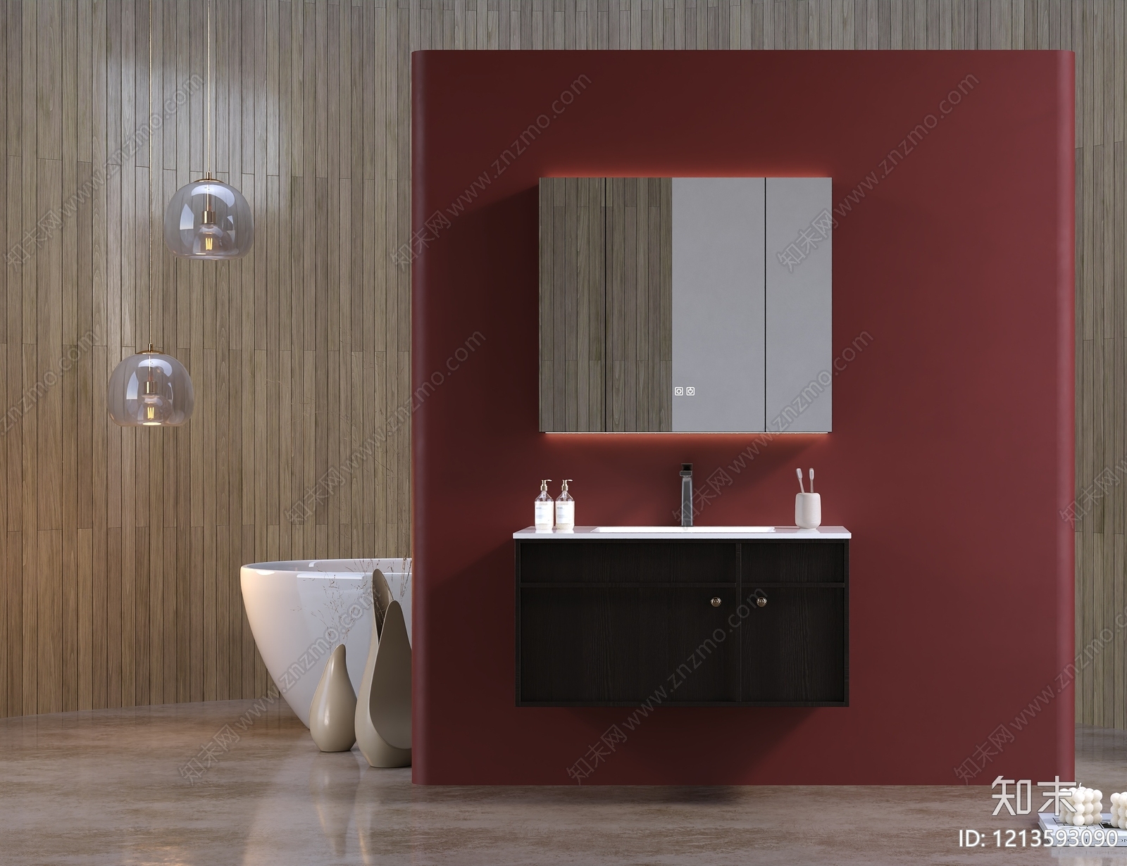 现代简约卫生间3D模型下载【ID:1213593090】