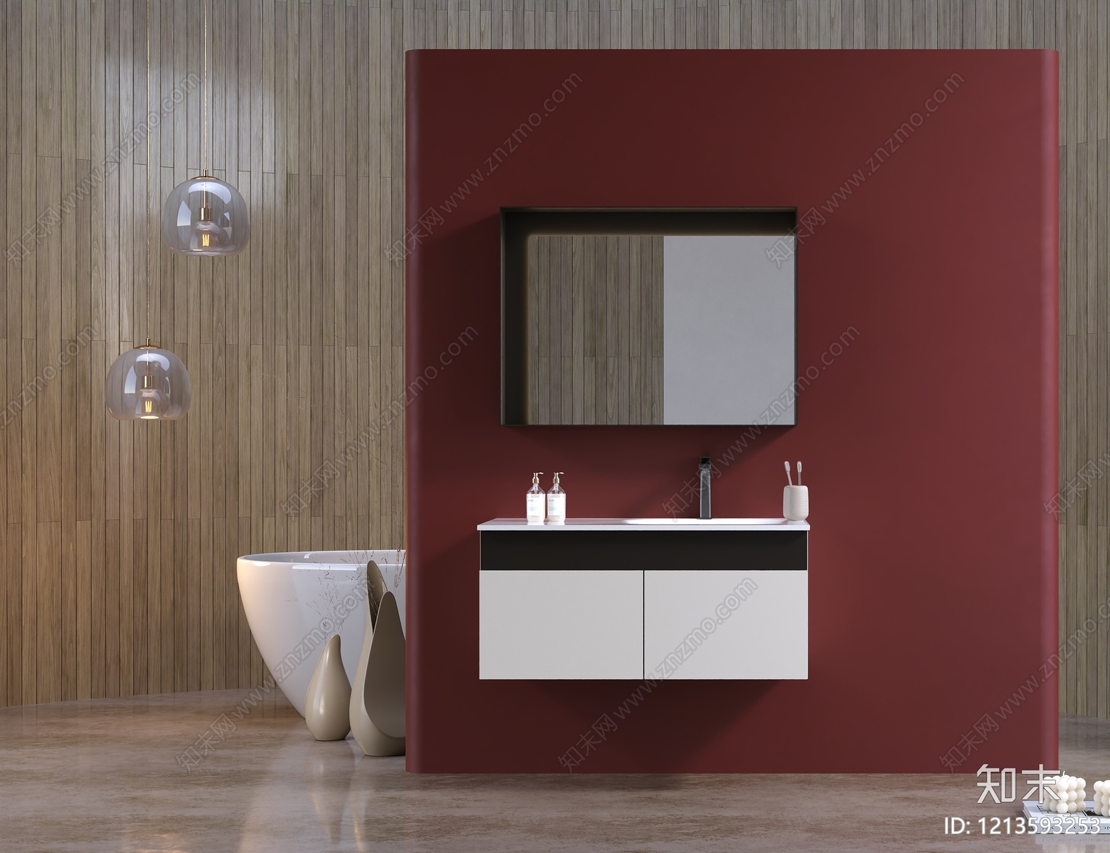 现代简约卫生间3D模型下载【ID:1213593253】