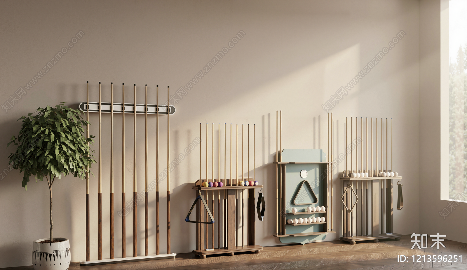 球类器材桌球杆SU模型下载【ID:1213596251】