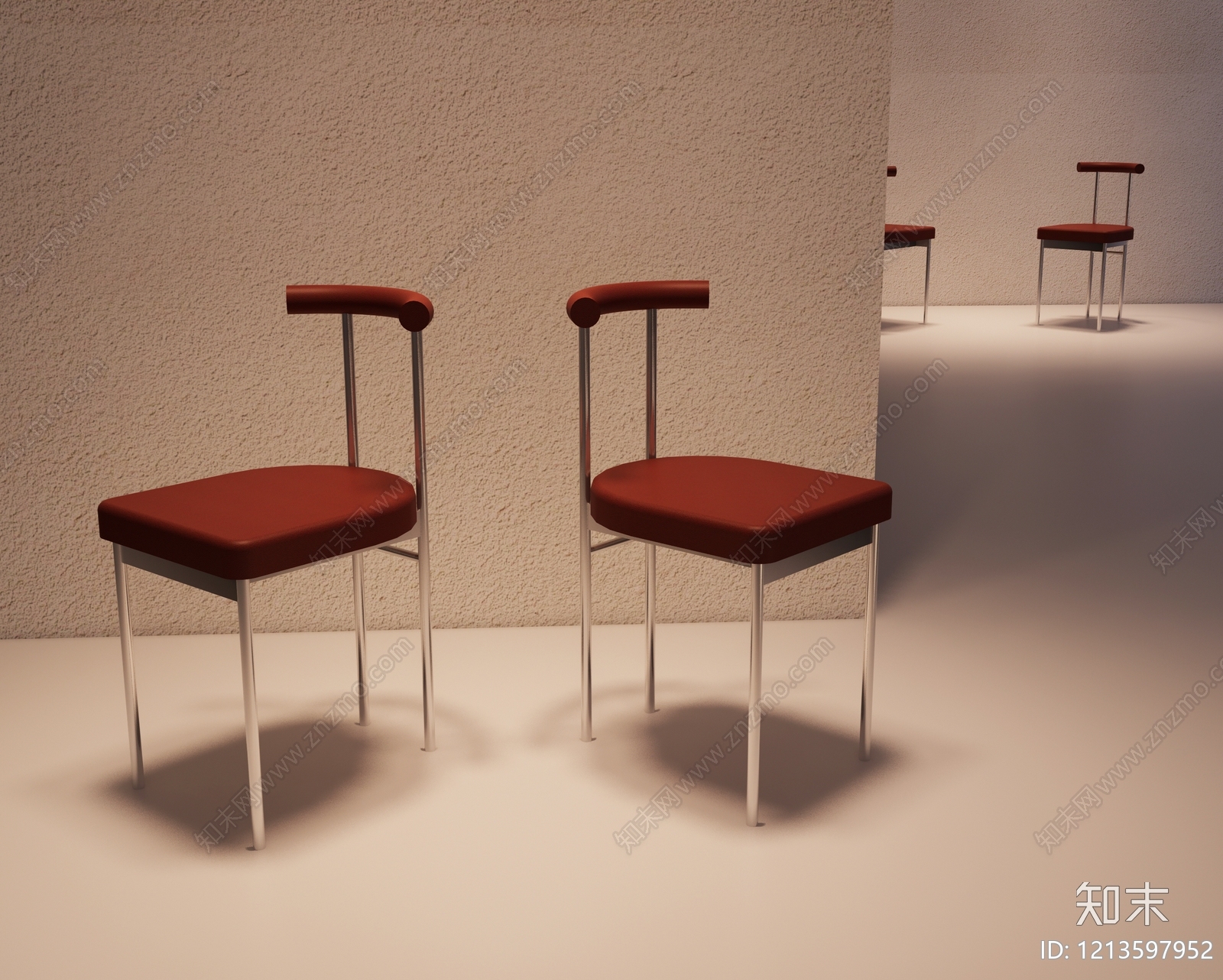 极简餐椅SU模型下载【ID:1213597952】