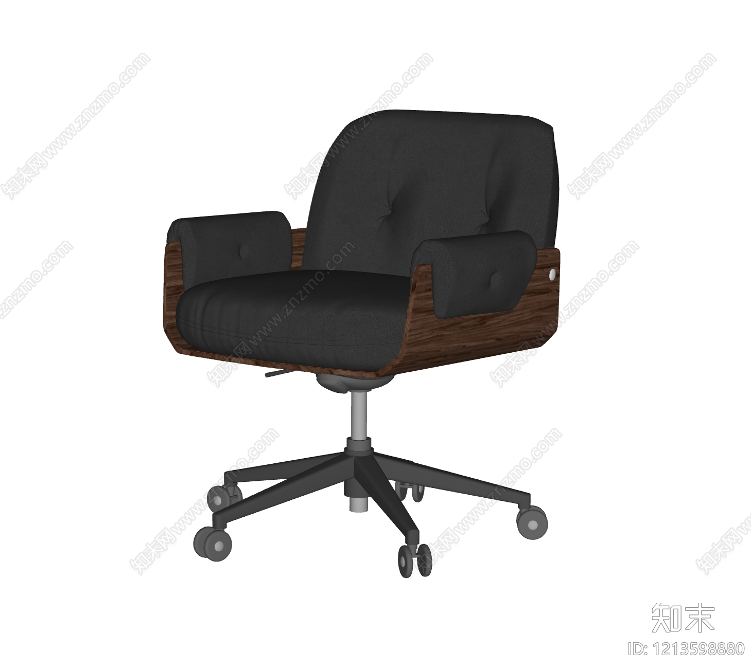 复古办公椅SU模型下载【ID:1213598880】