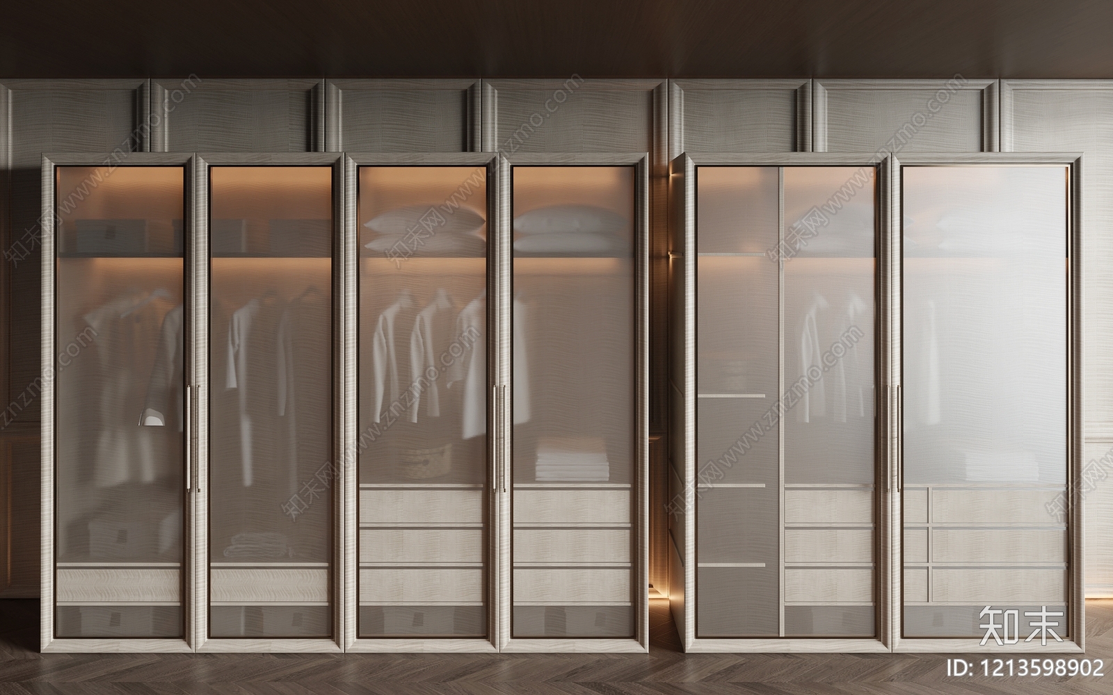 现代简约衣柜SU模型下载【ID:1213598902】