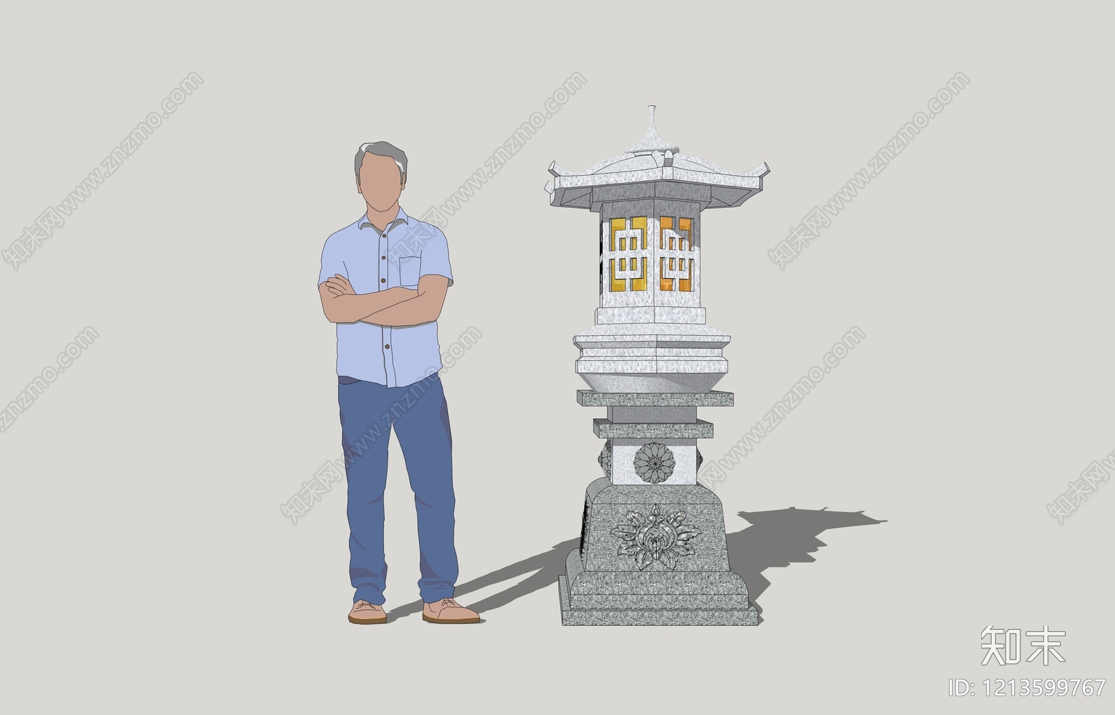 日式景观灯SU模型下载【ID:1213599767】