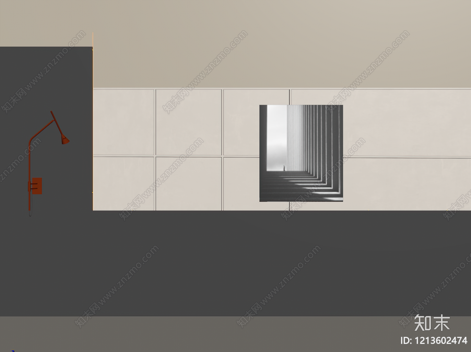 现代背景墙SU模型下载【ID:1213602474】