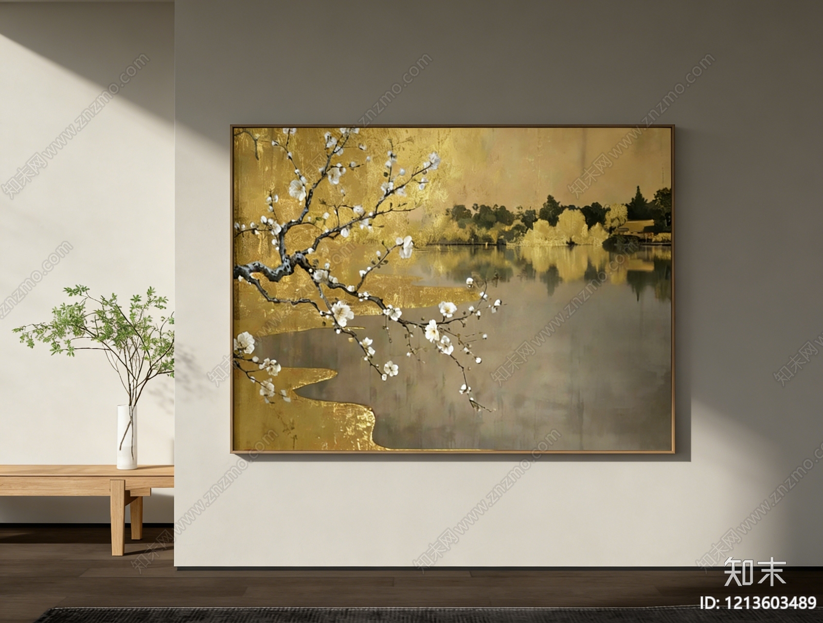 新中式挂画3D模型下载【ID:1213603480】