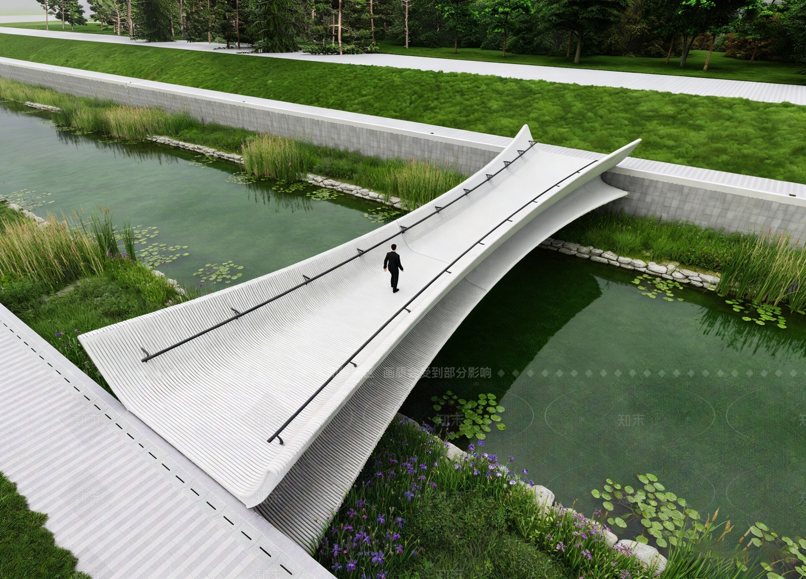 极简主义景观桥3D模型下载【ID:1213603892】