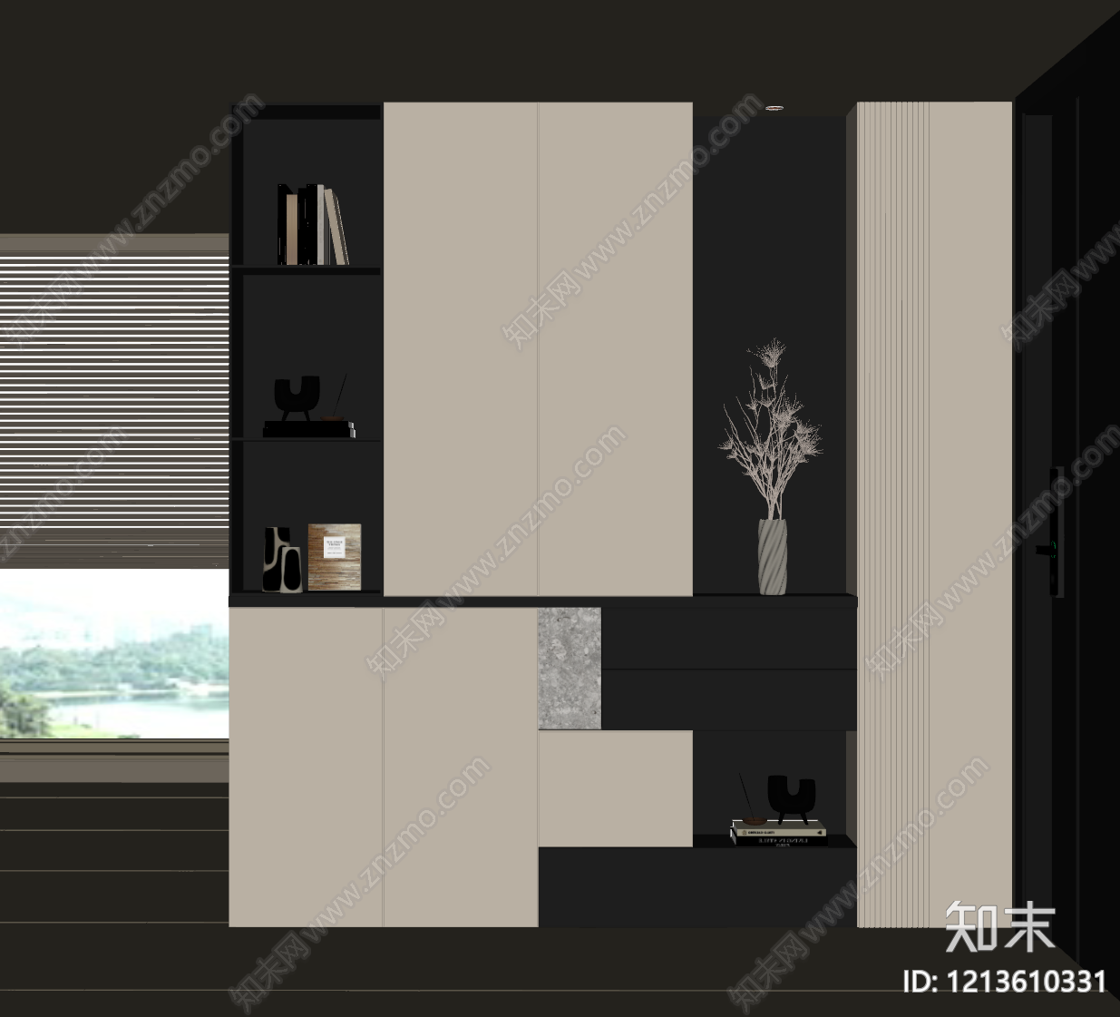 现代极简玄关SU模型下载【ID:1213610331】