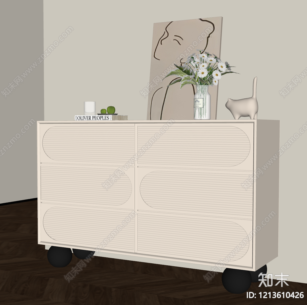 现代斗柜SU模型下载【ID:1213610426】