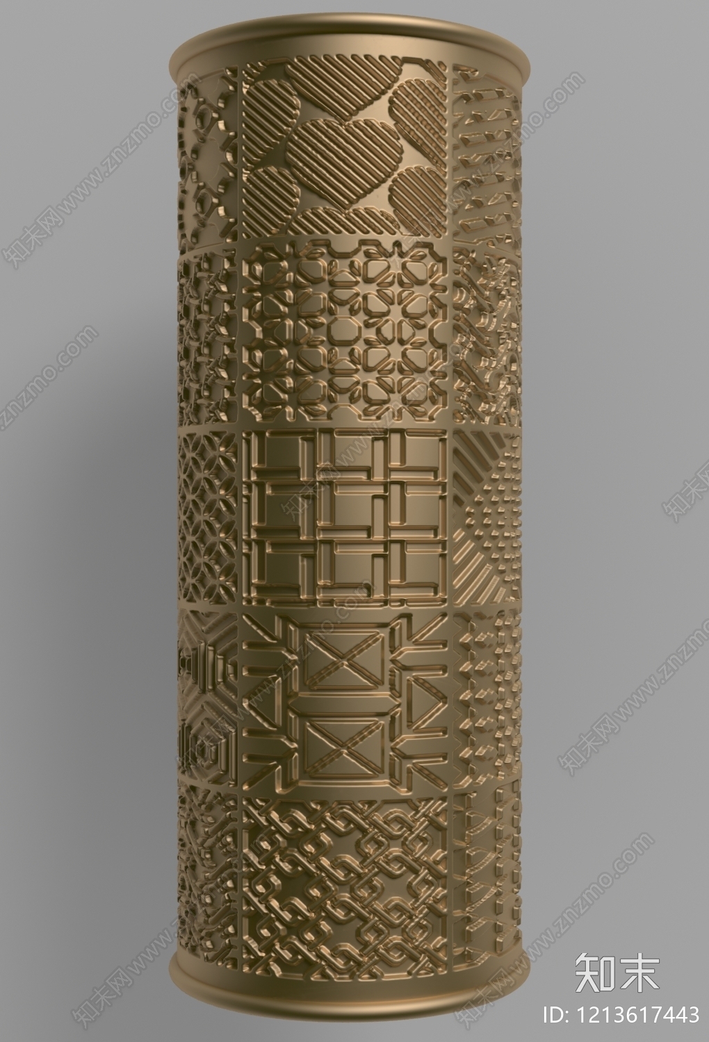 新中式柱子3D模型下载【ID:1213617443】