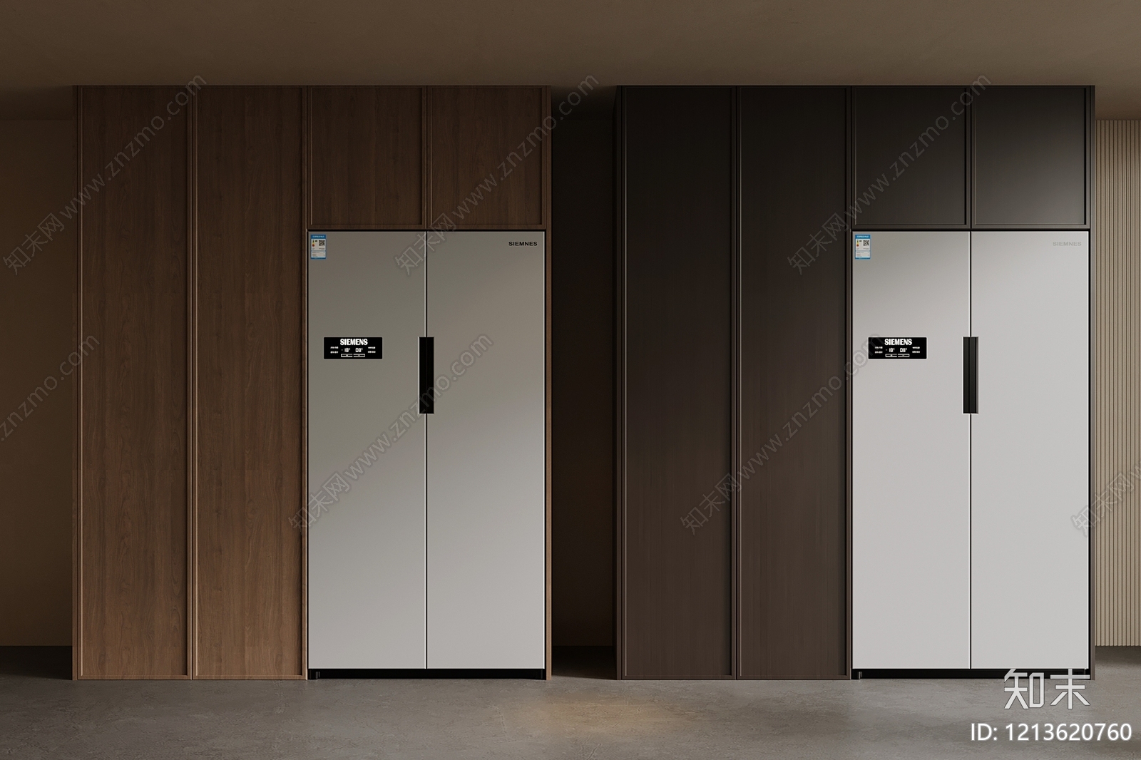 现代简约冰箱柜3D模型下载【ID:1213620760】