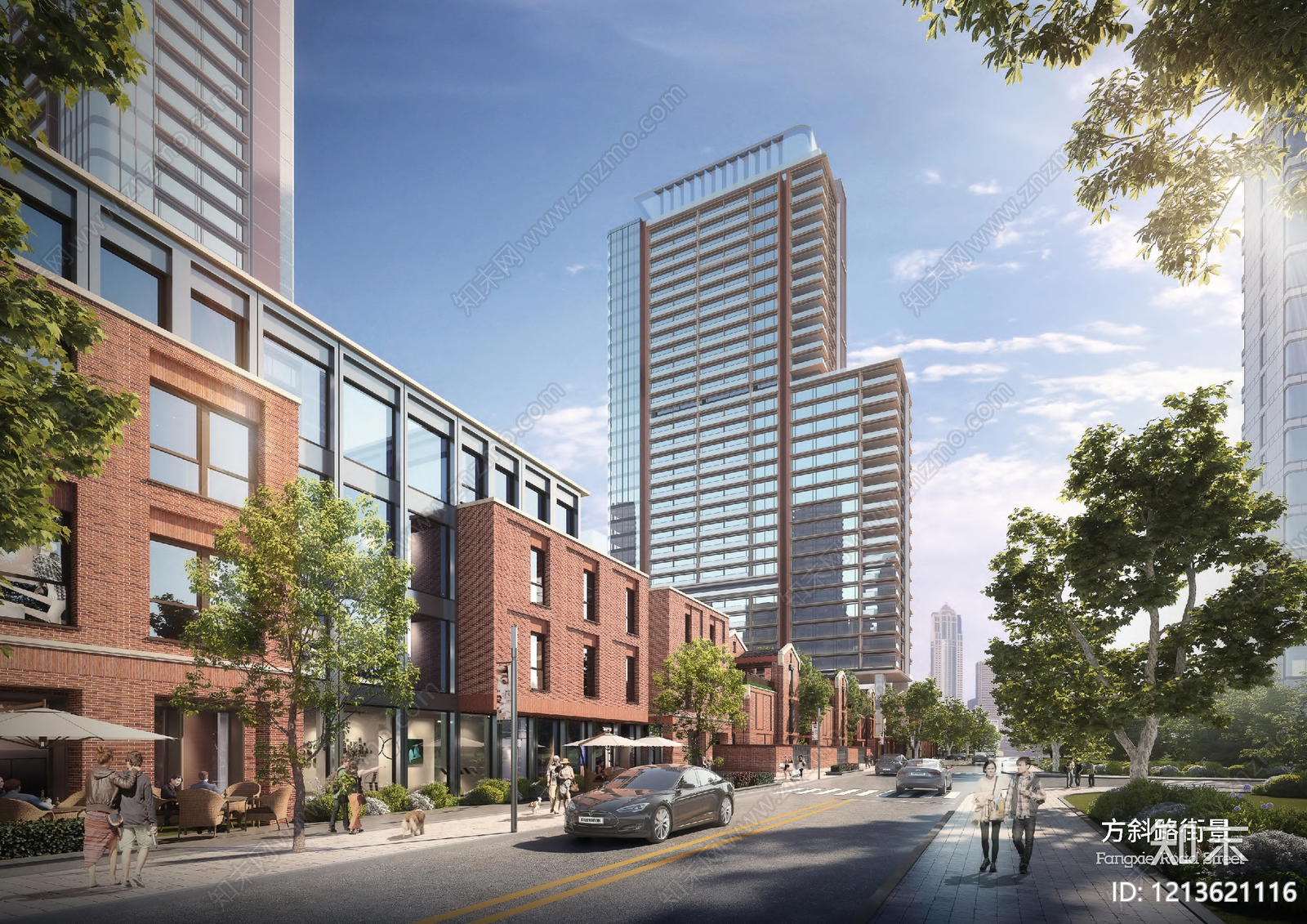 现代新中式别墅建筑下载【ID:1213621116】