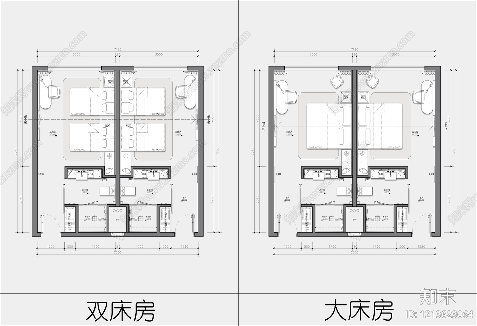 酒店客房施工图下载【ID:1213623064】