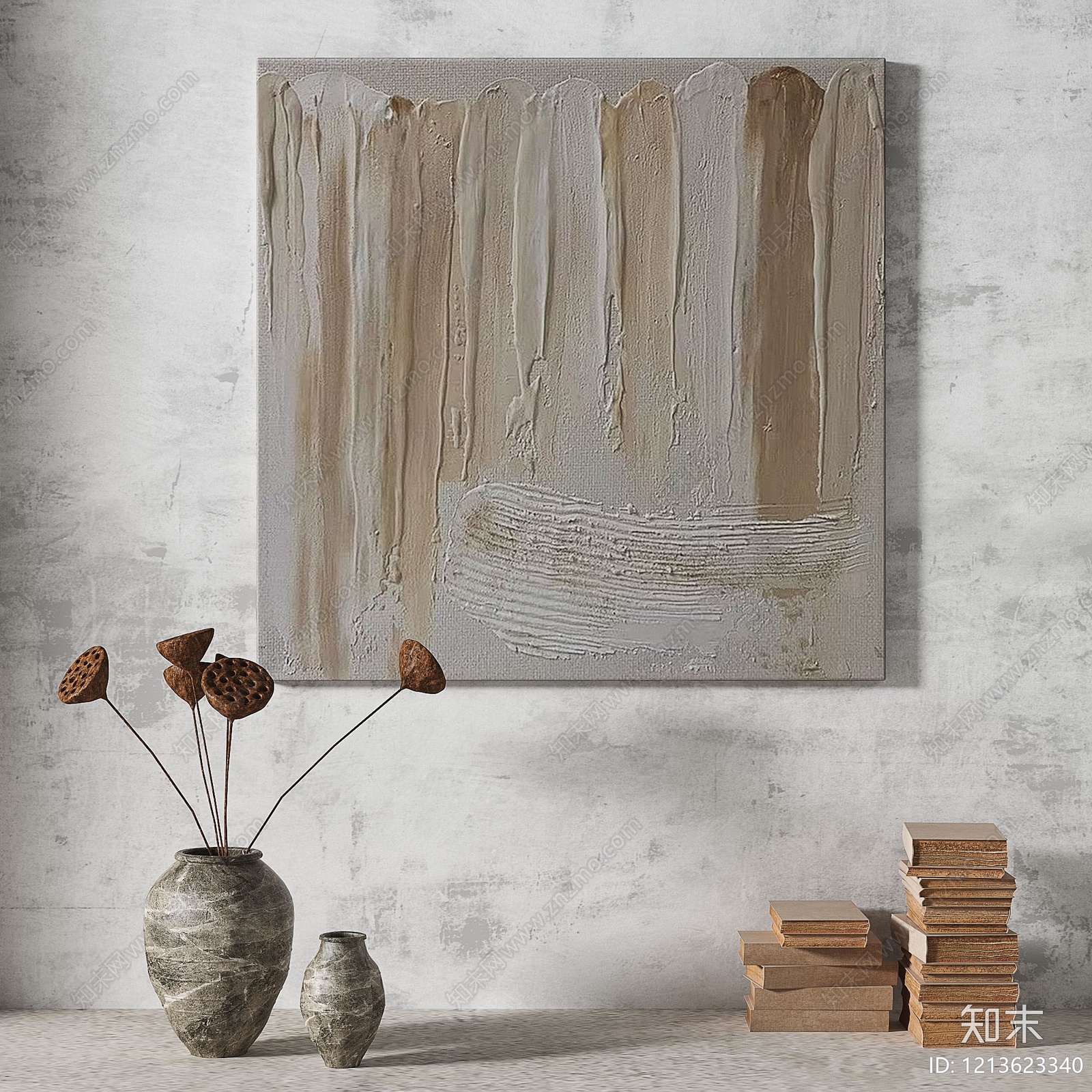 侘寂家居客厅3D模型下载【ID:1213623340】