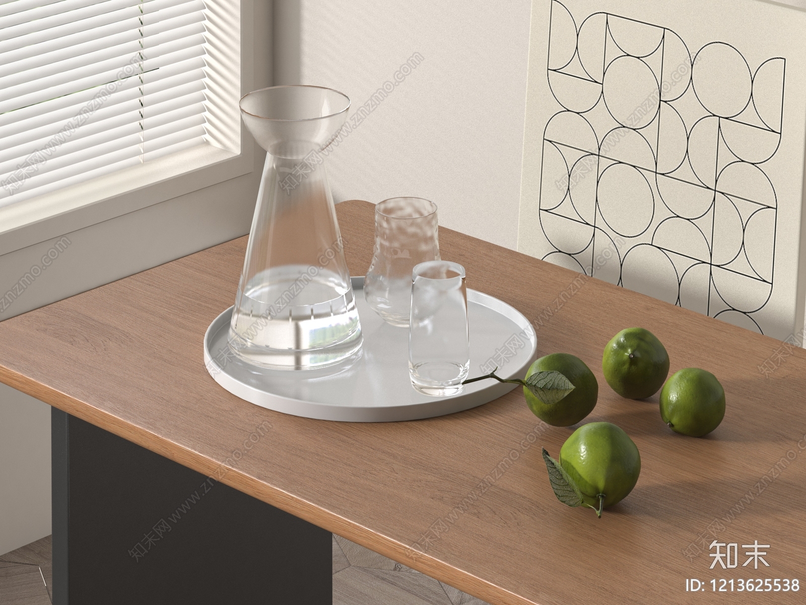 现代简约餐具3D模型下载【ID:1213625538】