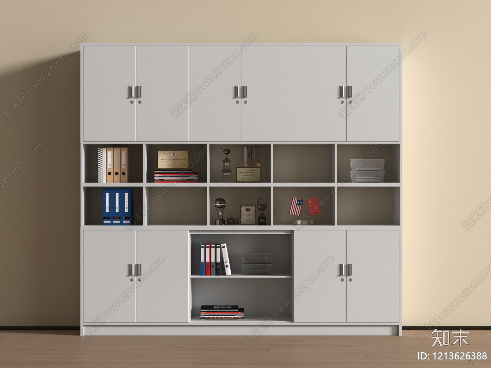 现代简约文件柜3D模型下载【ID:1213626388】