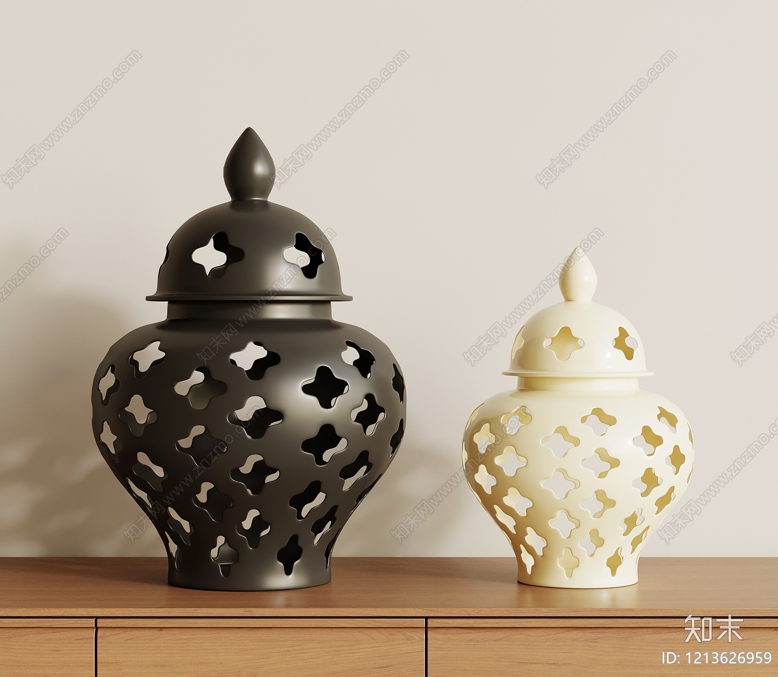 新中式罐子3D模型下载【ID:1213626959】