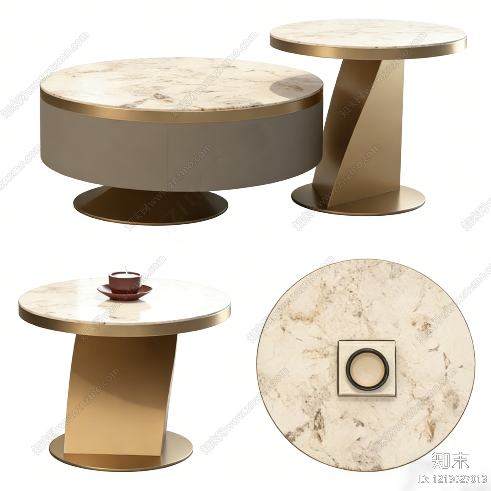 意式轻奢几类组合3D模型下载【ID:1213627013】