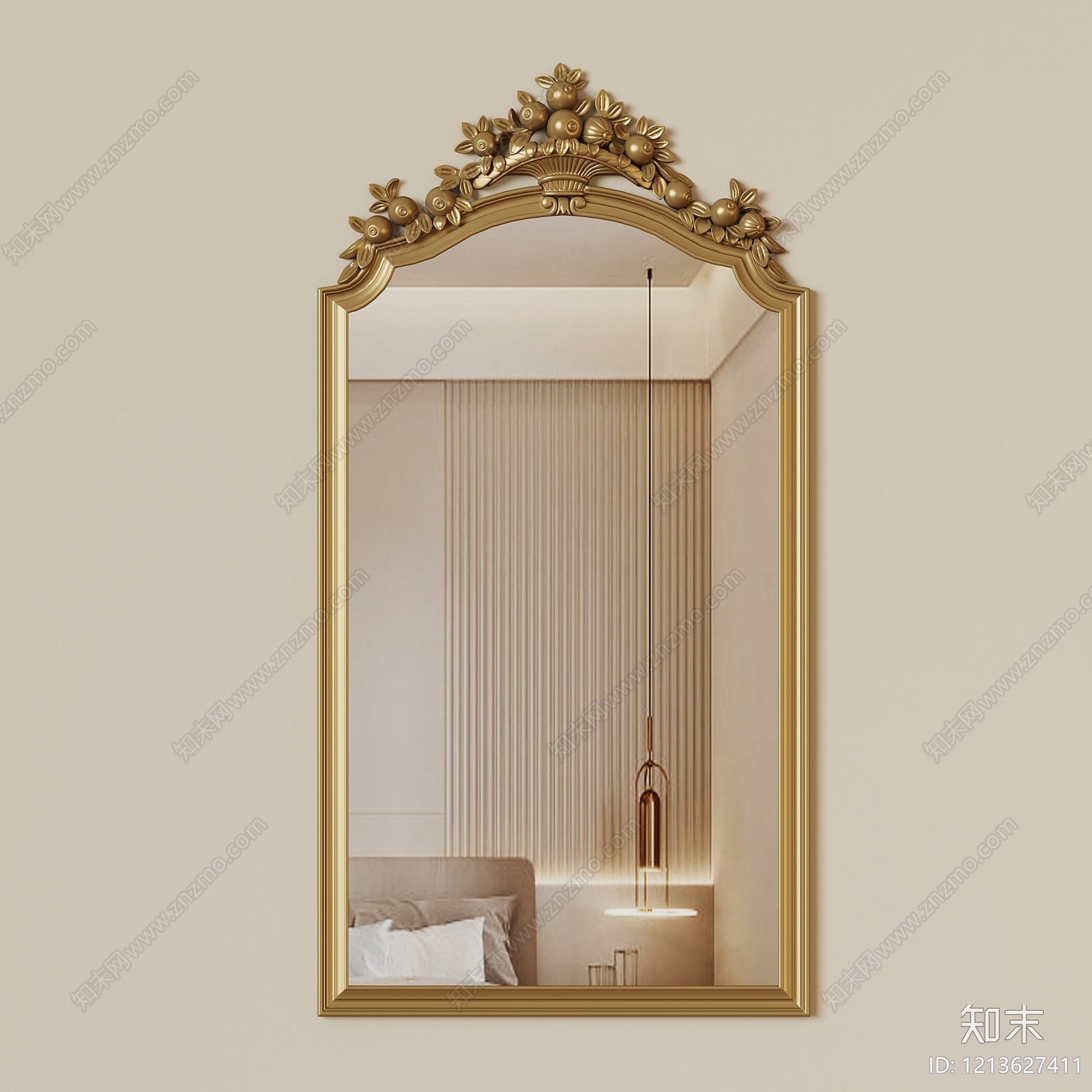 法式镜子3D模型下载【ID:1213627411】