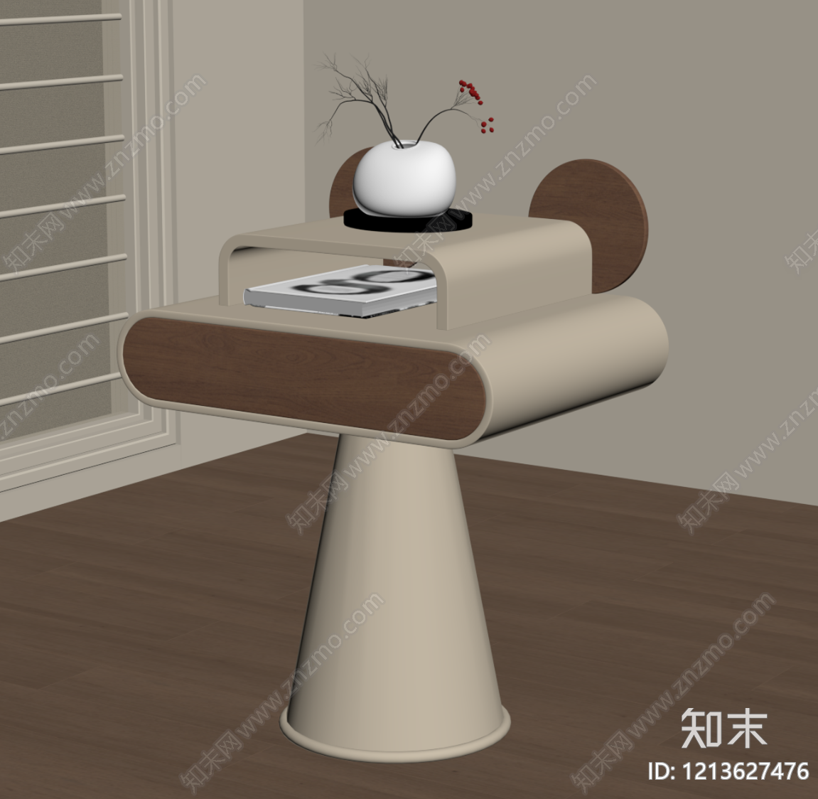 奶油风边几SU模型下载【ID:1213627476】