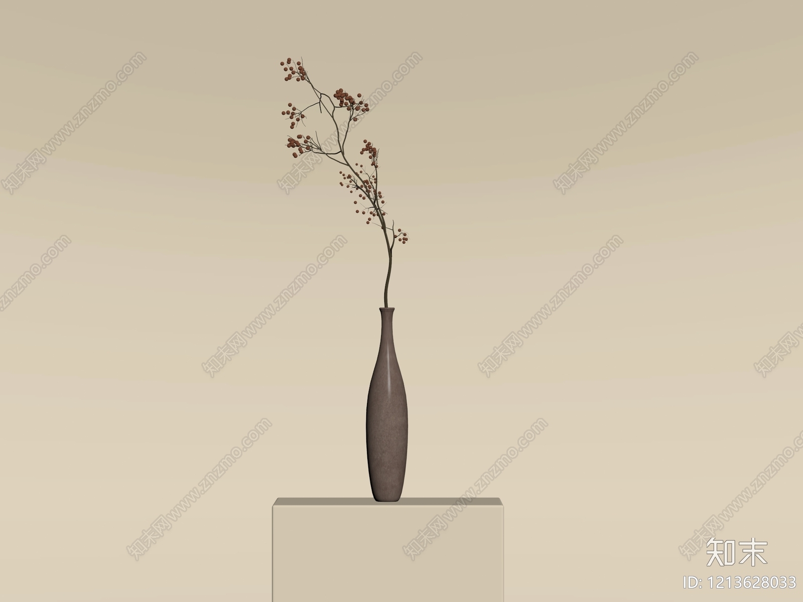 侘寂花瓶SU模型下载【ID:1213628033】
